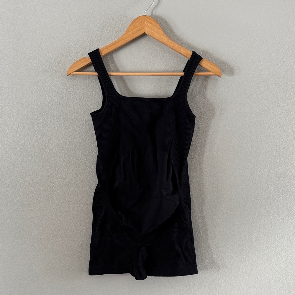 Black Sleeveless Maternity Romper